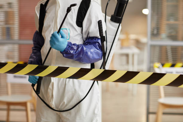 Professional Biohazard Cleanup technician working in Brohman, MI